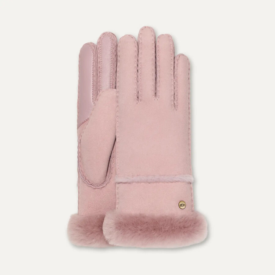 gestikte handschoen van schapenvacht